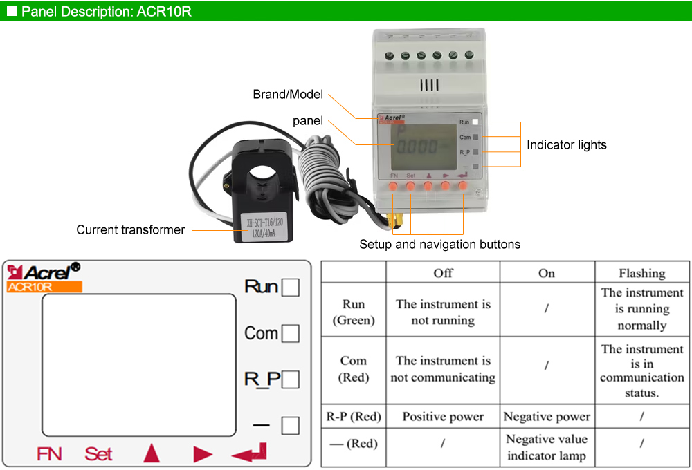 Mô tả: Acrel ACR10R-D24TE