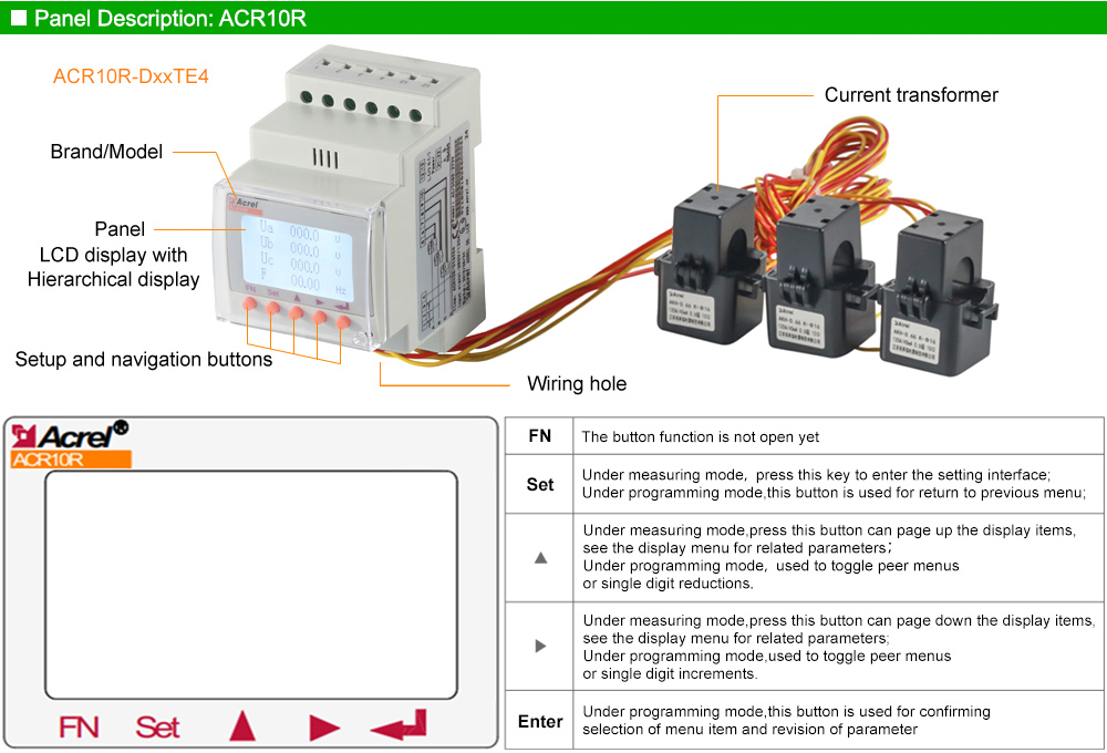 Mô tả: Acrel ACR10R-D24TE4