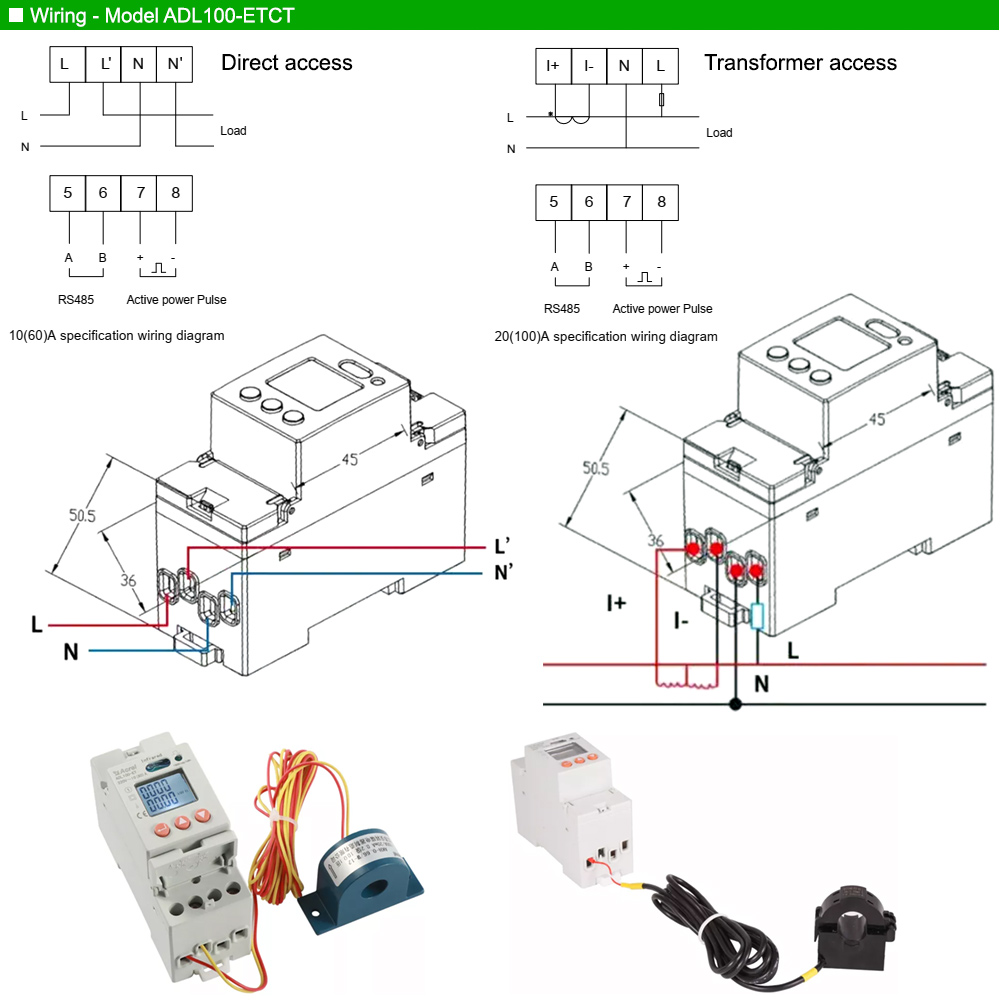Sơ đồ đi đây: Acrel ADL100-ET