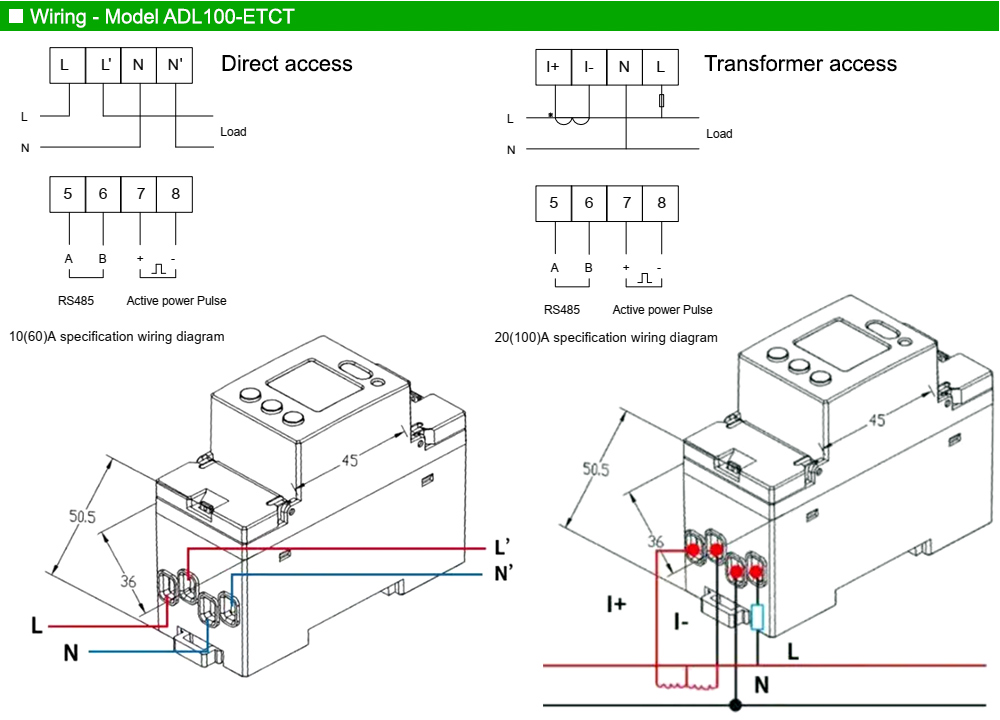Sơ đồ đi đây: Acrel ADL100-ETCT
