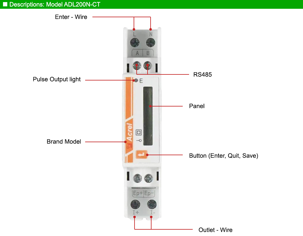 Mô tả: Acrel ADL200N-CT