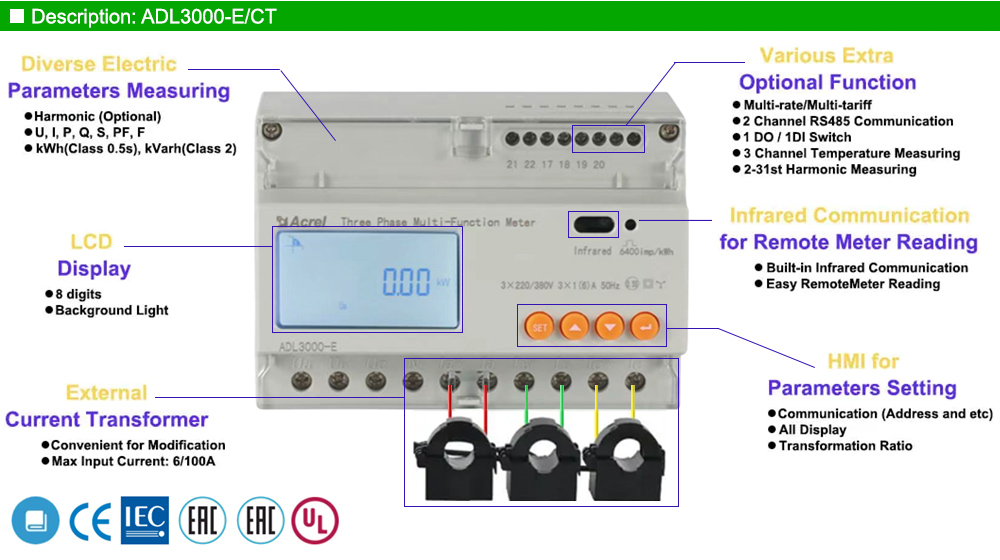 Mô tả: Acrel ADL3000-E/CT
