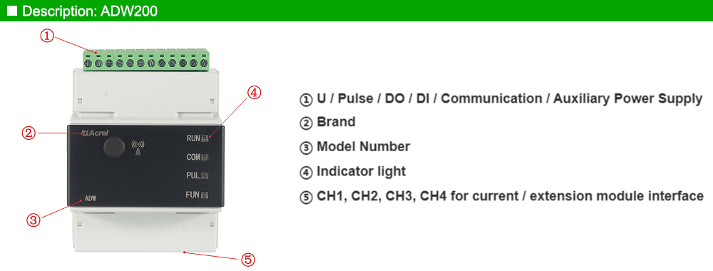 Mô tả: Acrel ADW200