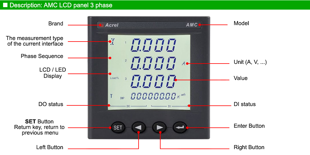 Mô tả: Acrel AMC48L-AI3