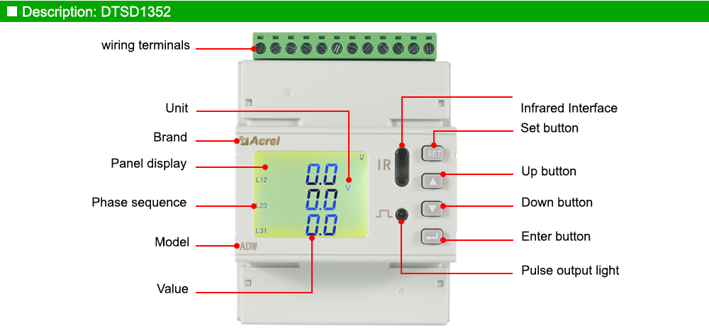 Mô tả: Acrel DTSD1352