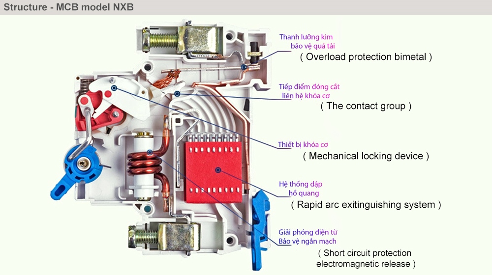 Cấu tạo CHINT NXB-63 4P C20