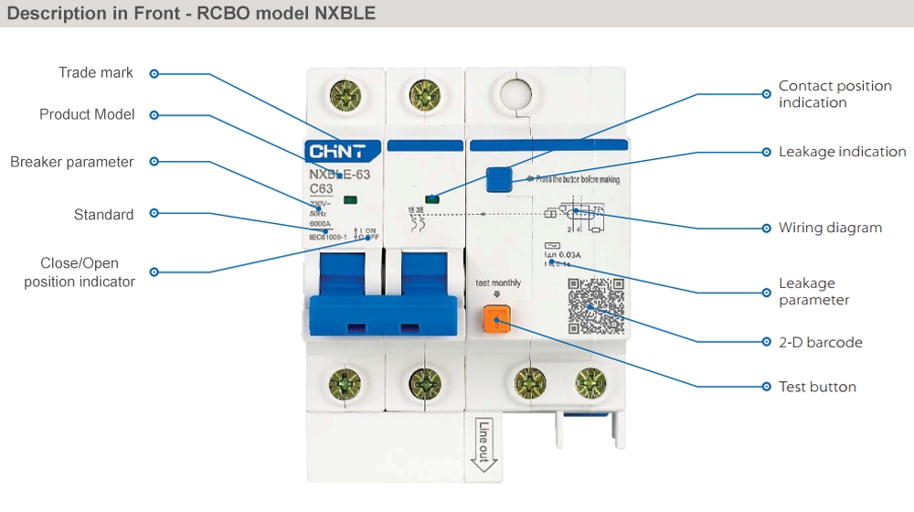 Mô tả CHINT NXBLE-32 1P+N C20
