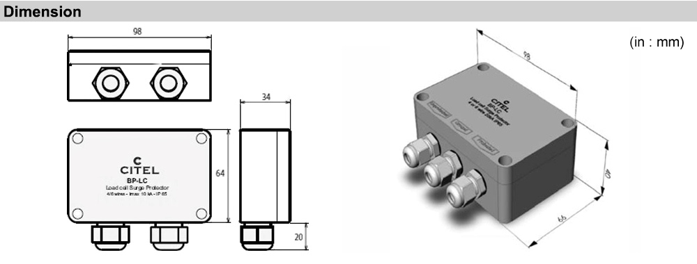 Kích thước Citel BP-LC