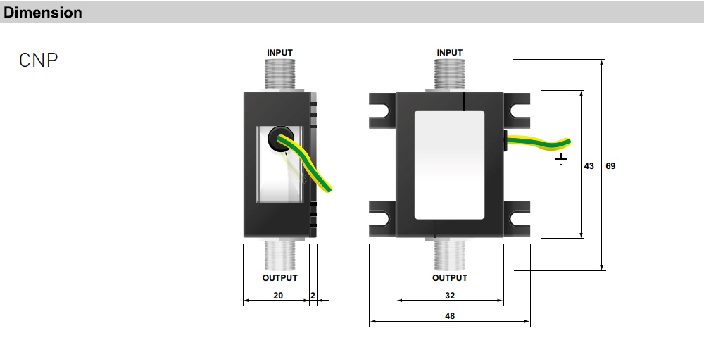 Kích thước Citel CNP90TV-F/MF