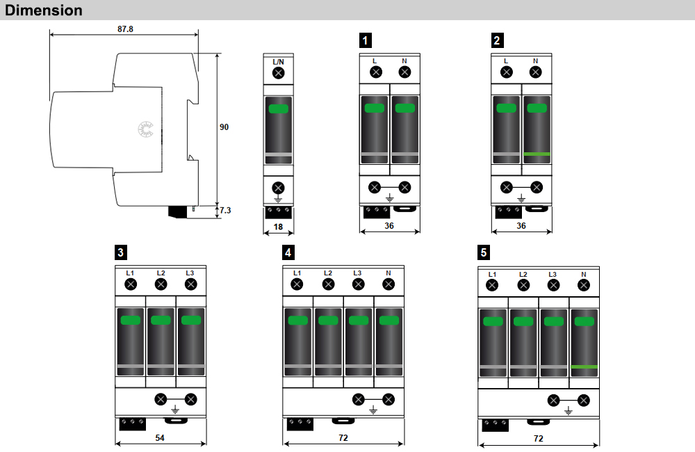 Kích thước Citel DAC1-13VG-20-275