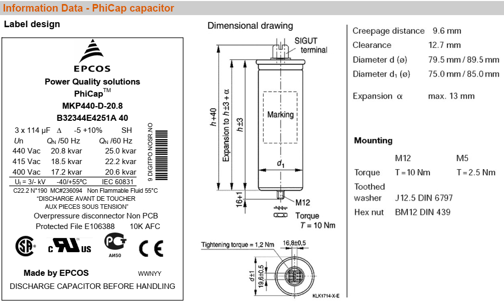 Thông số PhiCap MKP440-D-20.8