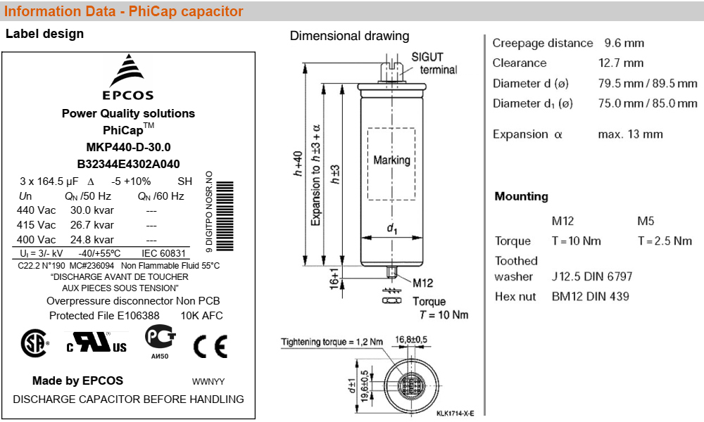 Thông số PhiCap MKP440-D-30.0