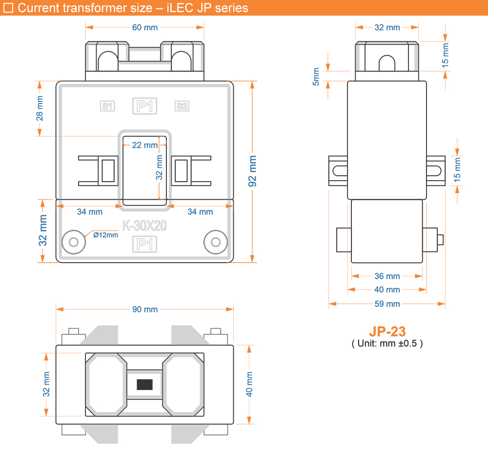 Kích thước: iLEC JP-23