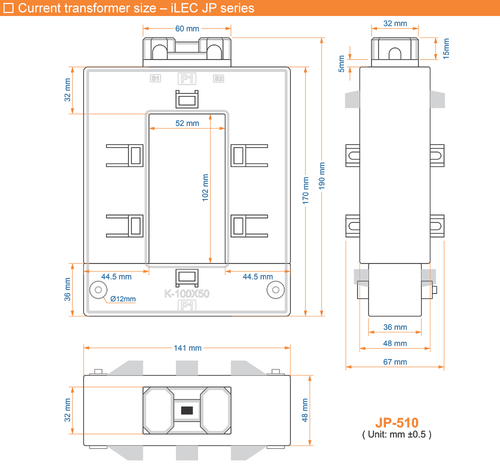 Kích thước: iLEC JP-510