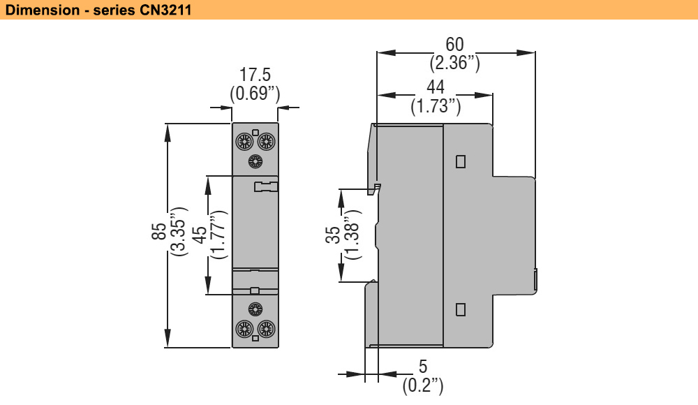Kích thước Khởi động từ Lovato CN3211024