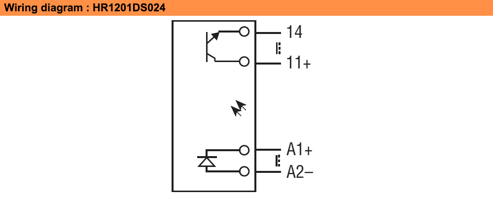 Sơ đồ đấu nối : Lovato relay HR201DS024