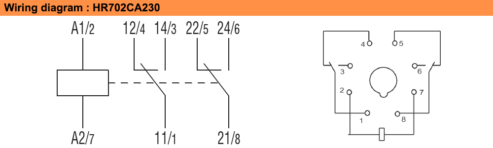 Sơ đồ đấu nối : Lovato relay HR702CA230