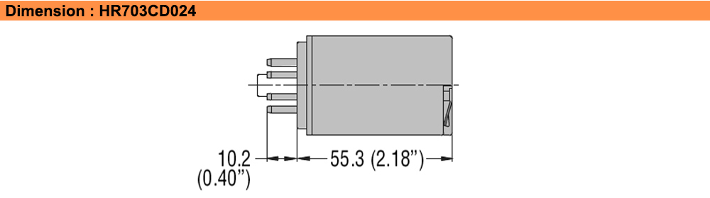 Kích thước : Lovato relay HR703CD024