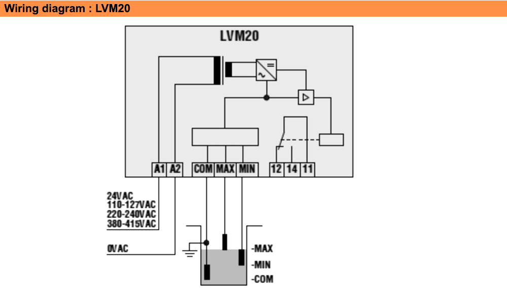 Sơ đồ đấu nối : Lovato relay LVMKIT20A240