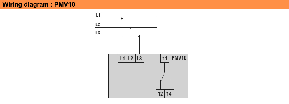 Sơ đồ đấu nối : Lovato relay PMV10A440