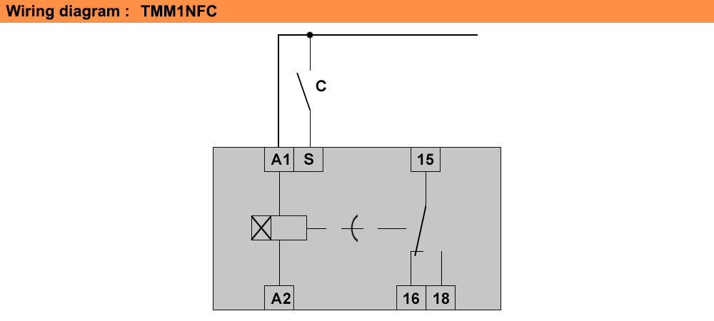 Sơ đồ đấu nối : Lovato relay TMM1NFC