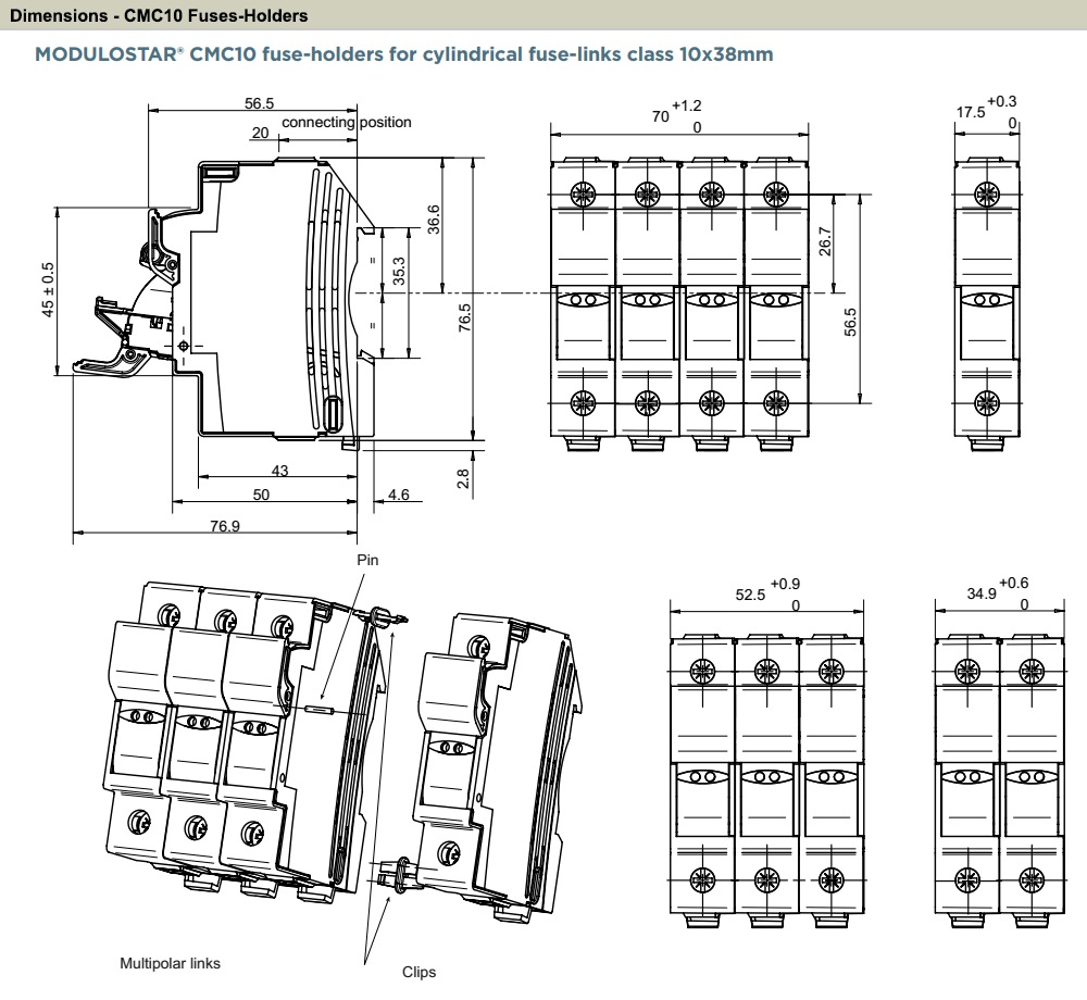 Kích thước MERSEN CMC 101