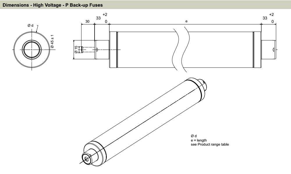 Kích thước MERSEN 45DB240V32P