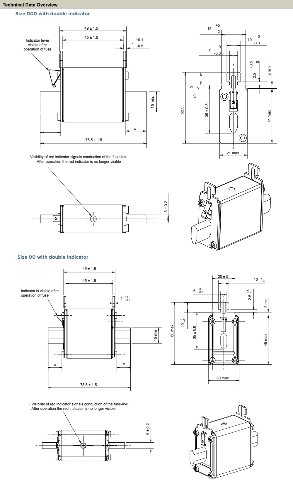 Kích thước MERSEN NH000GG50V32