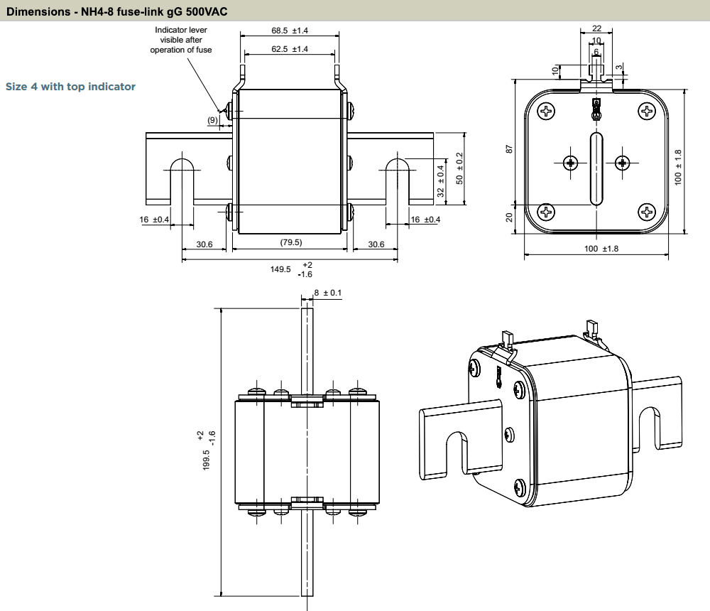 Kích thước MERSEN NH4GG50V1000-8