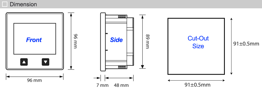 Kích thước: Mikro DM36V