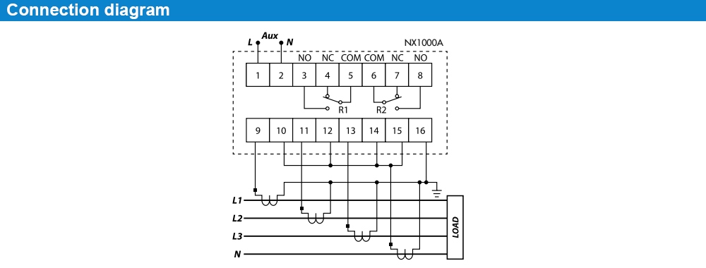 Sơ đồ kết nối: Relay Mikro NX1000A-240AD