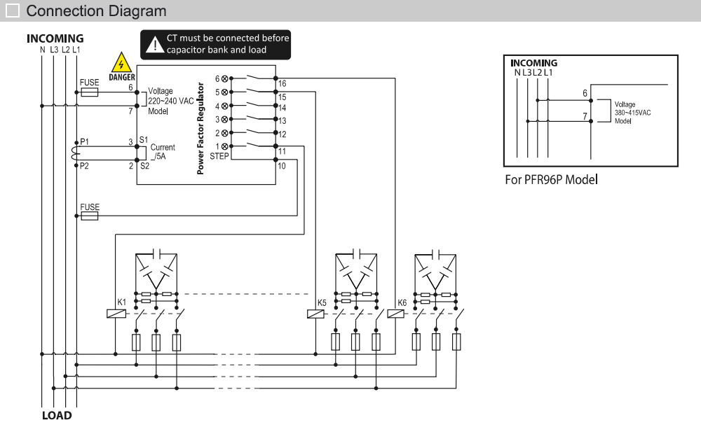 Sơ đồ kết nối: Mikro PFR96-230A (RX)
