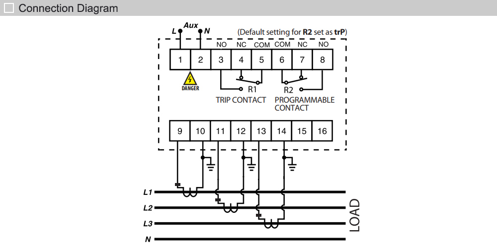 Sơ đồ kết nối: Relay Mikro R204-230A