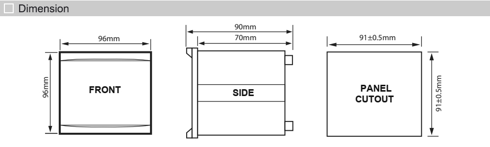 Kích thước: Relay Mikro R204-230A