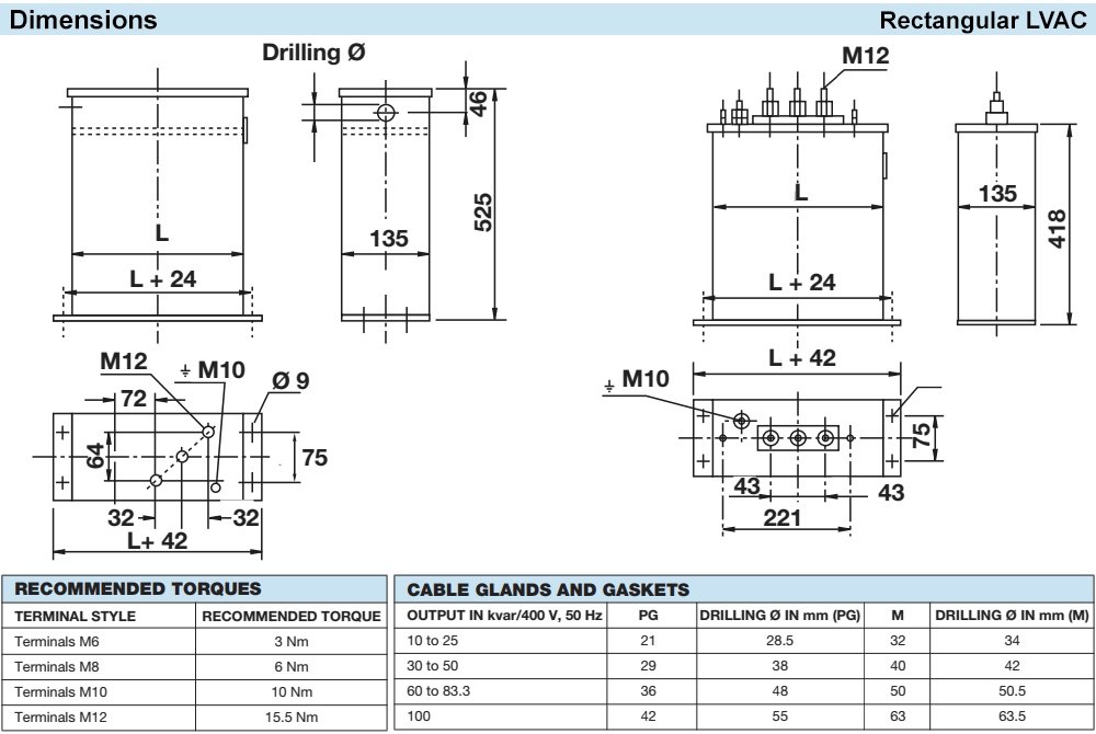 Kích thước VISHAY PhMKP400/30-MH