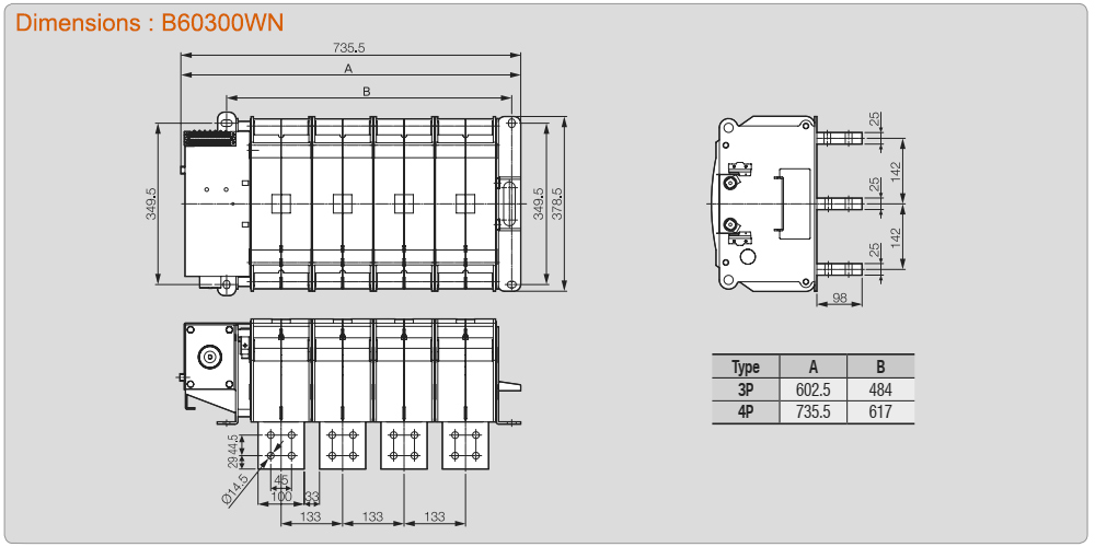 Kích thước: ATS Vitzro B60300WN