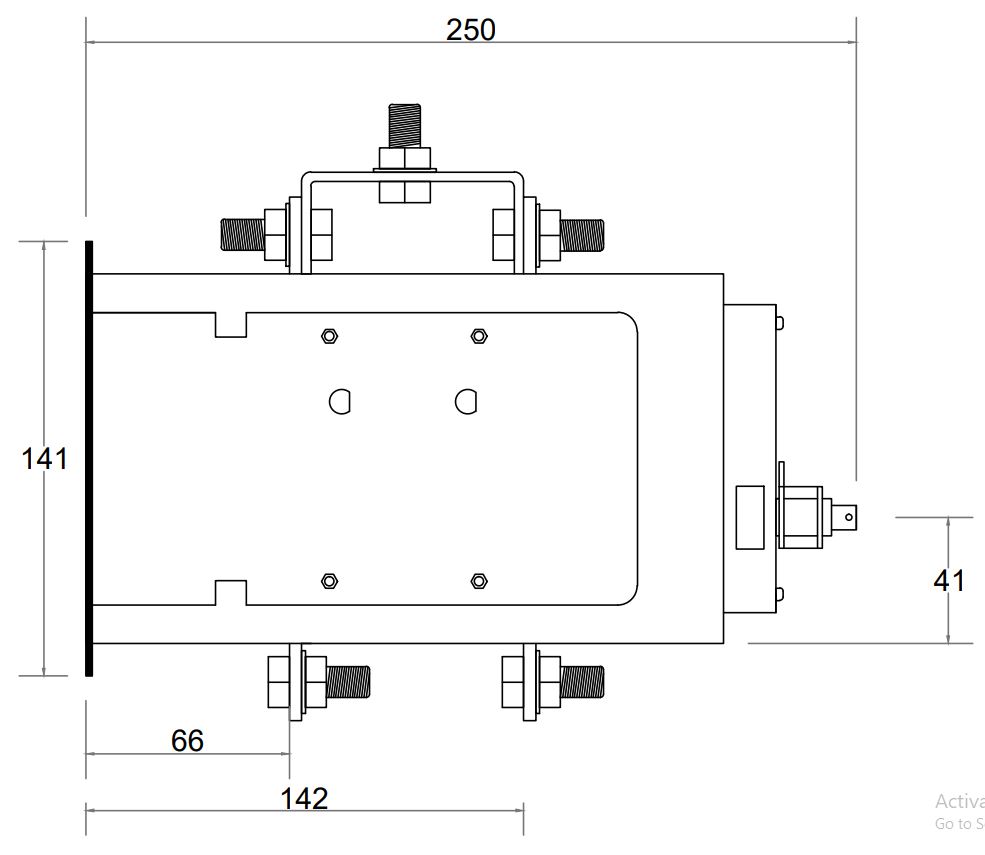 Cấu tạo và Kích thước Bộ chuyển nguồn bằng tay MTS CS 3 pha 250A CS E-CSCS250DM3CO