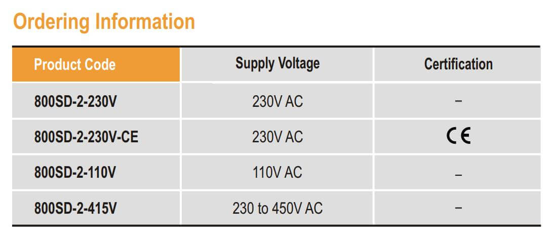Cách chọn mã Selec 800SD-2: Bộ định thời gian