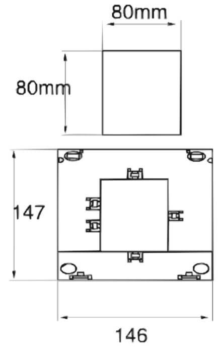 Kích thước biến dòng kẹp / biến dòng hở Fort MSQ-880FT 800/1A