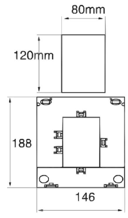 Kích thước biến dòng kẹp / biến dòng hở Fort MSQ-812FT 800/1A