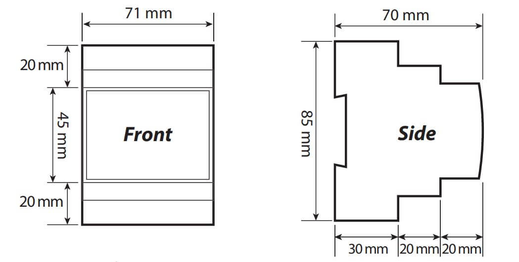 Kích thước NX203A-240A Mikro