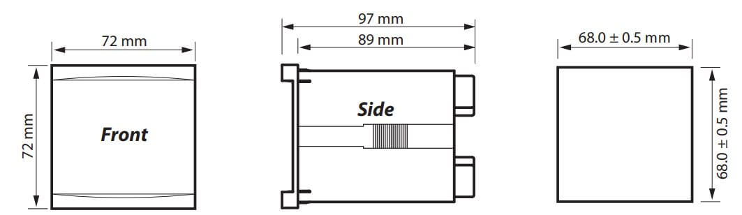 Kích thước NX203A-240A Mikro