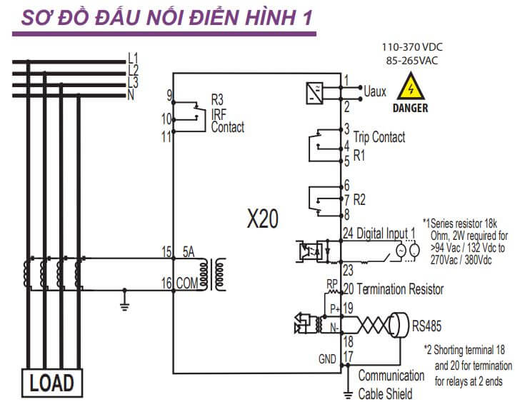 Cách nối dây, cách chỉnh, cài đặt, setup Mikro X20-EFR-240AD