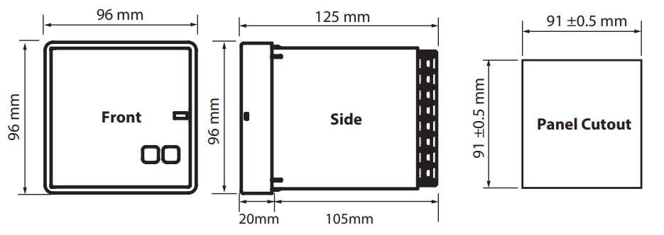 Cấu tạo và Kích thước Mikro X20-EFR-240AD