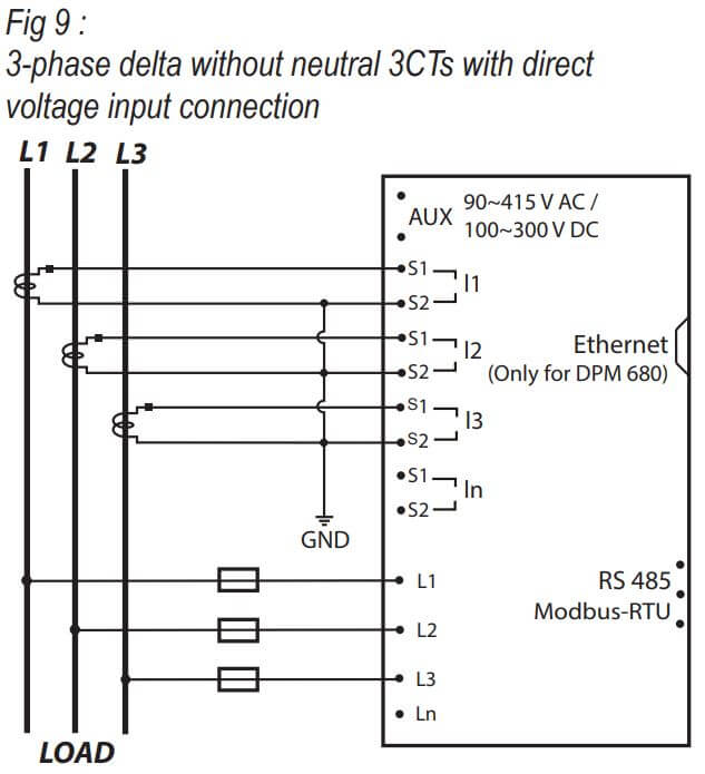 Cách nối dây, cách chỉnh, cài đặt, setup Mikro DPM680-415AD Đồng hồ kiểm soát công suất đa năng