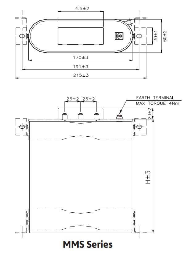 Kích thước Tụ bù Mikro MMS-235010KT