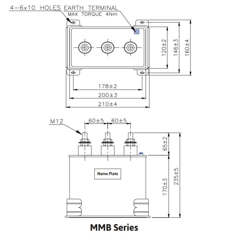 Kích thước Tụ bù Mikro MMS-445020KT