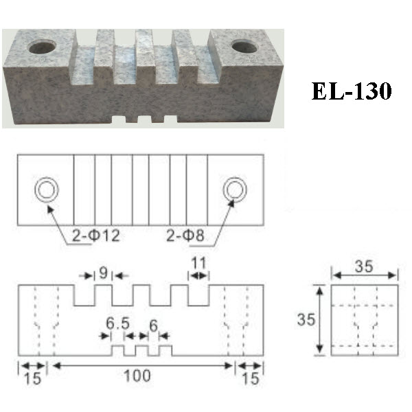 Kích thước thanh đỡ thanh cái EL-130