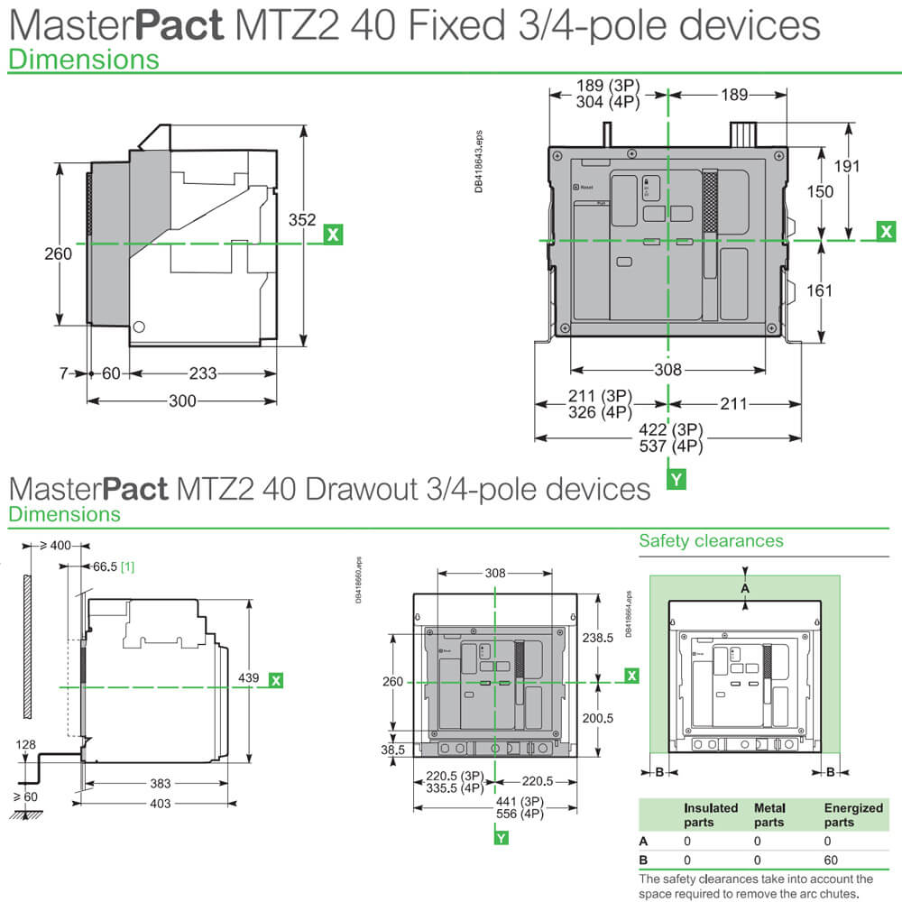 Kích thước MasterPact MTZ3 - MTZ350H22.0X3PMD