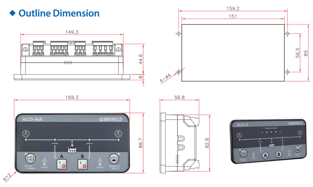 Kích thước Osemco ACD III